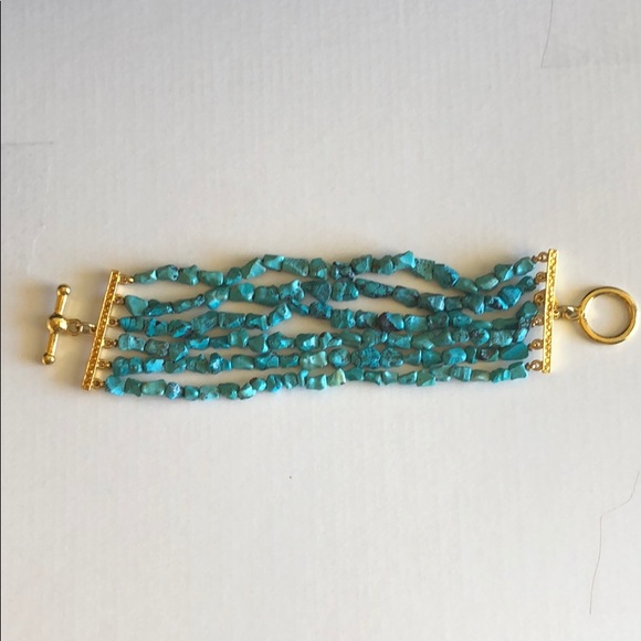 Kenneth Jay Lane Turquoise Bracelet New - Picture 2 of 6